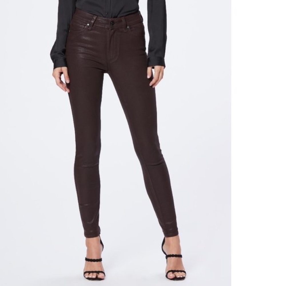 PAIGE Women's Skinny Jeans in Dark Brown